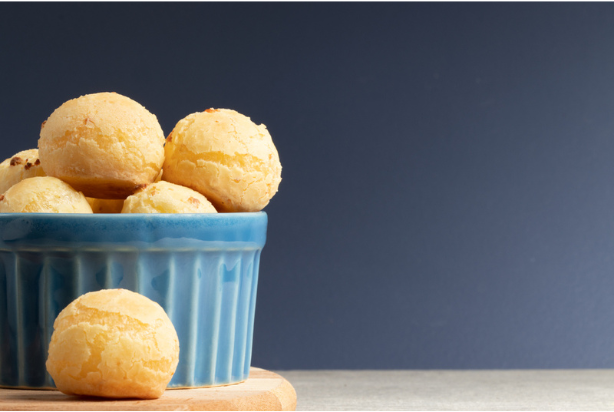 Pão de queijo com chia