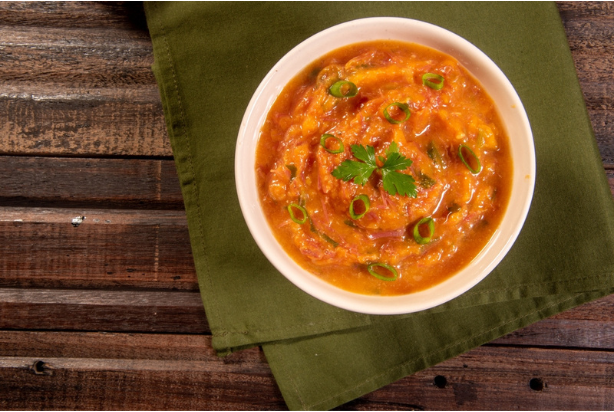 sopa de abóbora com gorgonzola