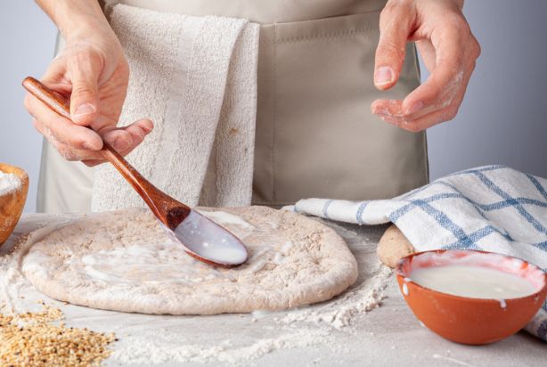 dia da pizza massa de iogurte