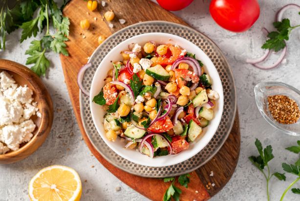 Salada de grão-de-bico