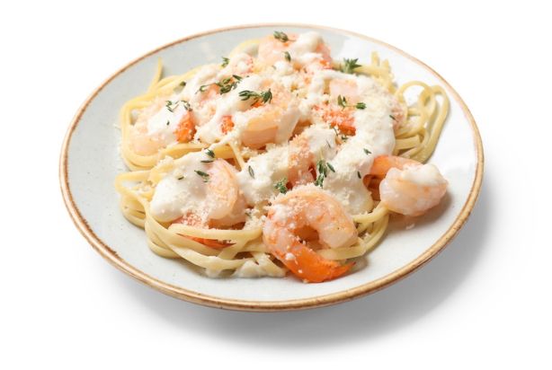 Macarrão com camarão
