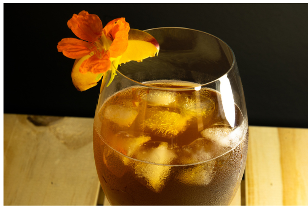 chá mate com pêssego