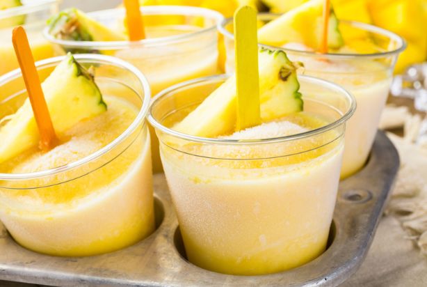 picolé de frutas de abacaxi