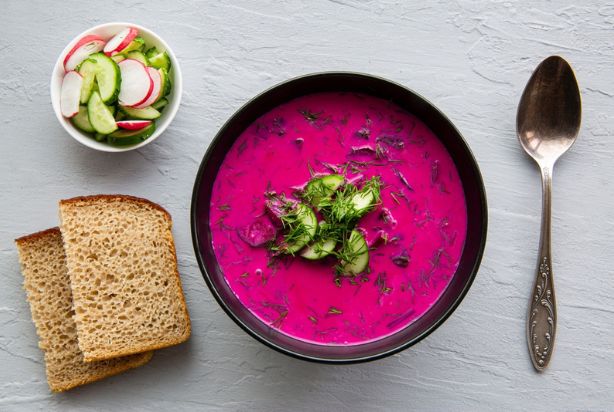 sopa fria de beterraba