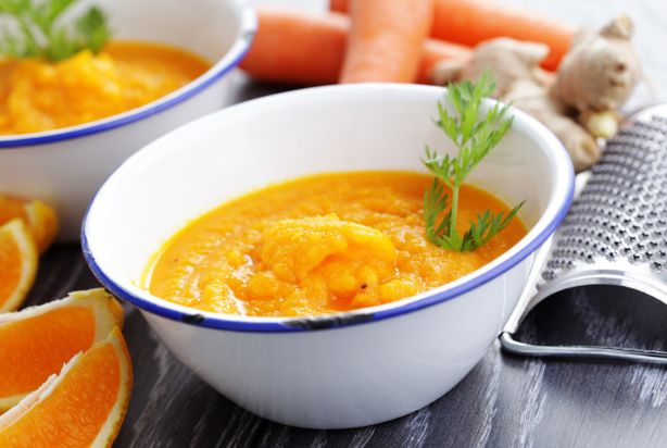 sopa fria de cenoura