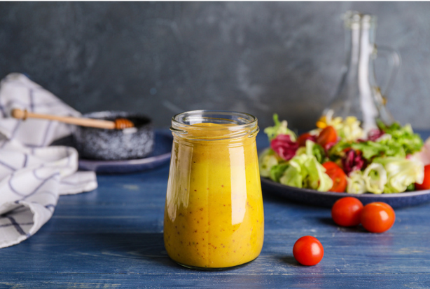 Molho de salada com sabor mostarda e mel