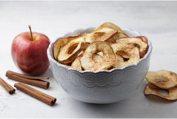 Chips de maçã com canela