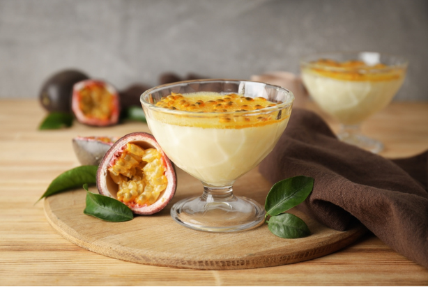 Mousse de maracujá com receita.
