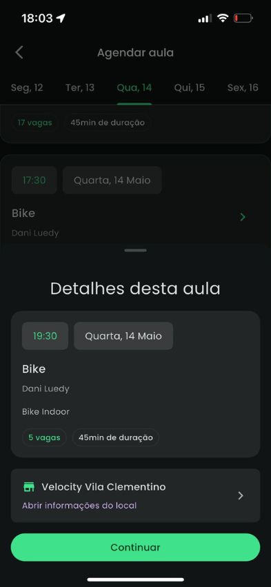 Passo 4 para agendar aulas