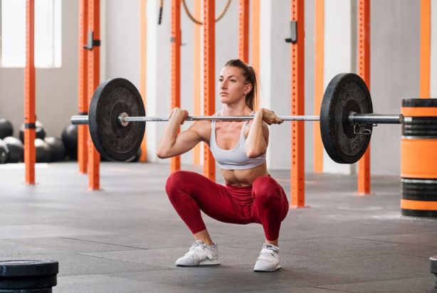 front squat mulher