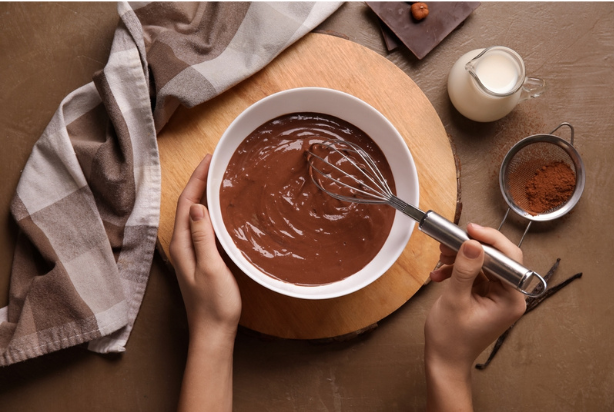 Bombom gelado na travessa