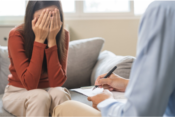 Pessoa tratando síndrome de Cotard