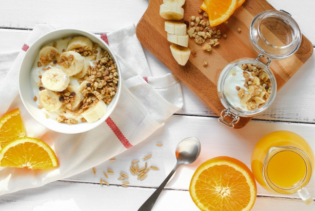 Suco de laranja nas refeições