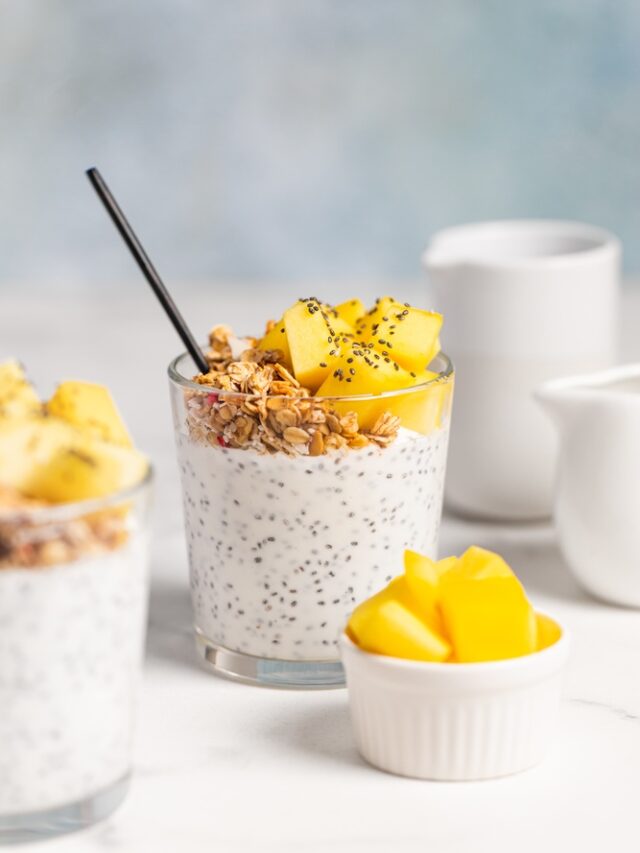 Pudim de chia com manga 🥭