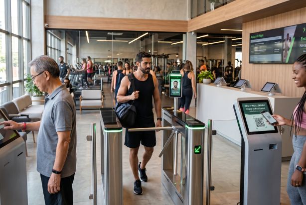 recepção automatizada academia