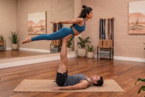 acroyoga pássaro fronta