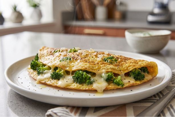 Receitas com brocolis omelete