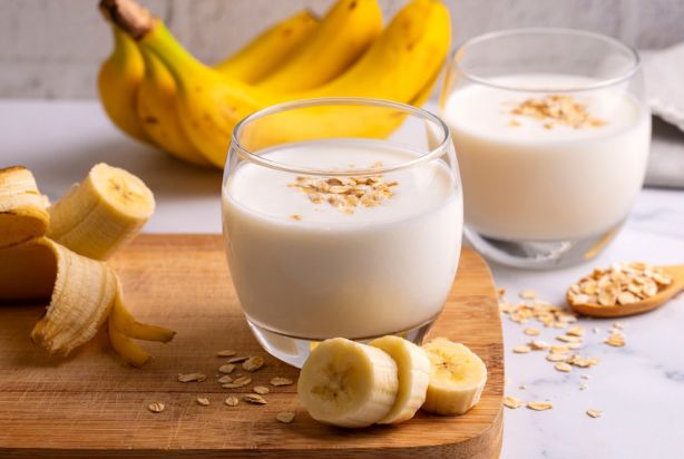 Vitamina de banana com aveia