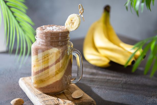 Vitamina de banana com cacau